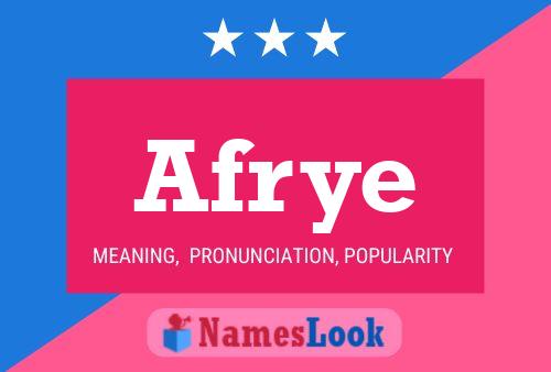 Afrye Name Poster