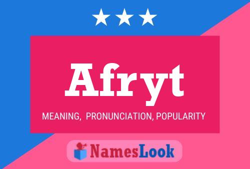 Afryt Name Poster