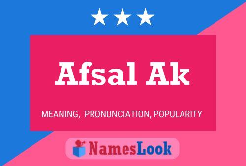 Afsal Ak Name Poster