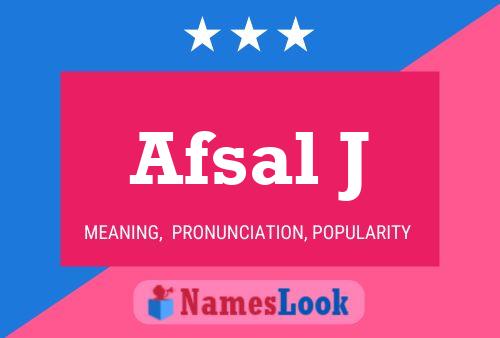 Afsal J Name Poster