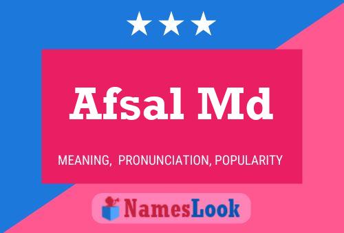 Afsal Md Name Poster