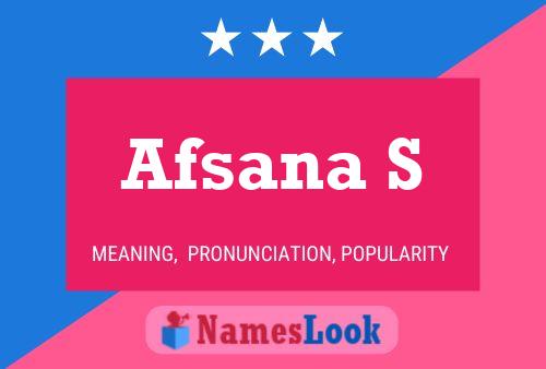 Afsana S Name Poster