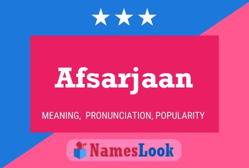 Afsarjaan Name Poster