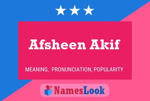 Afsheen Akif Name Poster