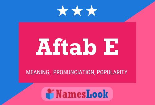 Aftab E Name Poster