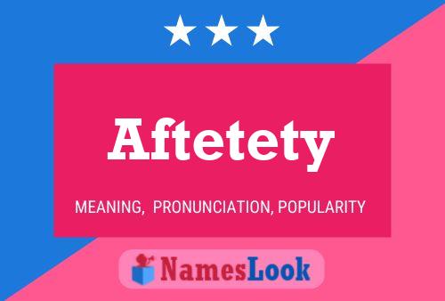 Aftetety Name Poster