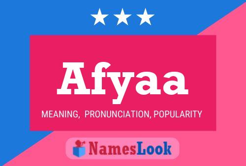 Afyaa Name Poster