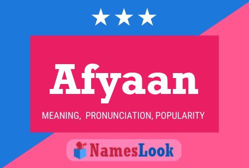 Afyaan Name Poster