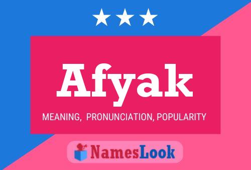 Afyak Name Poster