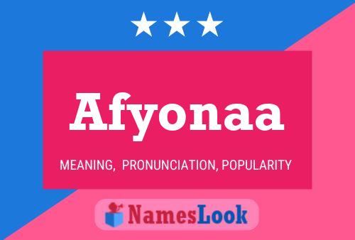 Afyonaa Name Poster