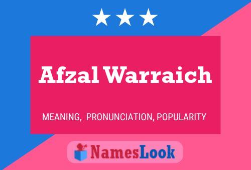 Afzal Warraich Name Poster