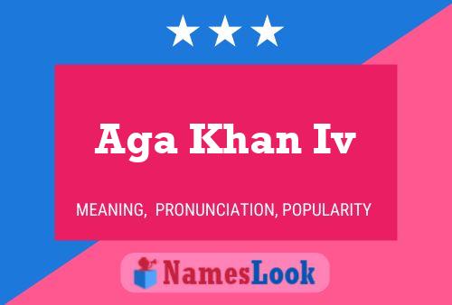 Aga Khan Iv Name Poster