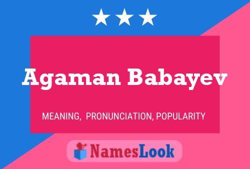 Agaman Babayev Name Poster