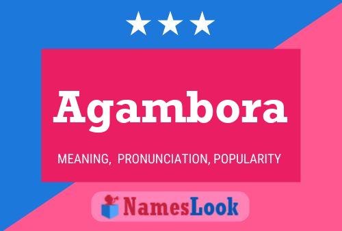 Agambora Name Poster