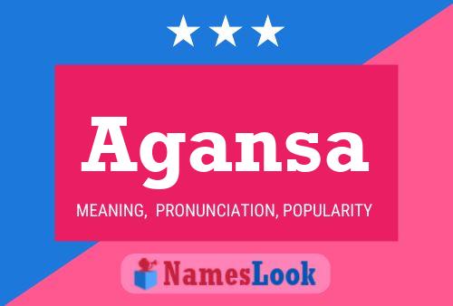 Agansa Name Poster