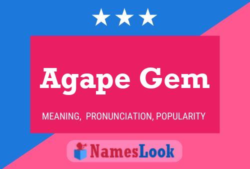 Agape Gem Name Poster