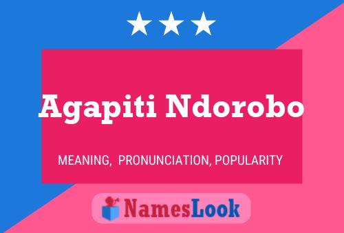 Agapiti Ndorobo Name Poster