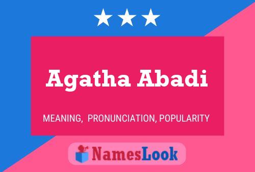 Agatha Abadi Name Poster