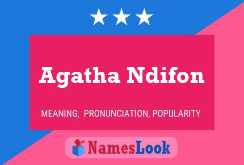 Agatha Ndifon Name Poster