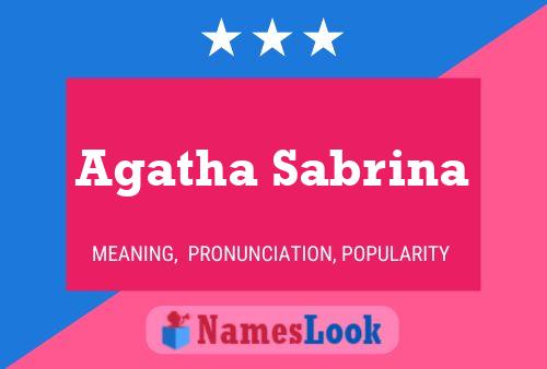 Agatha Sabrina Name Poster