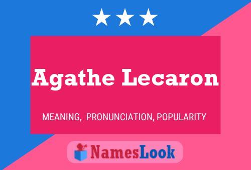 Agathe Lecaron Name Poster