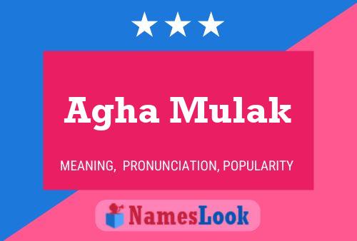 Agha Mulak Name Poster