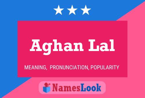 Aghan Lal Name Poster