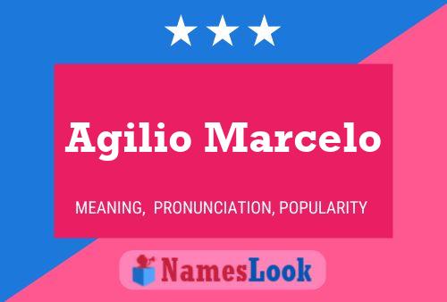 Agilio Marcelo Name Poster