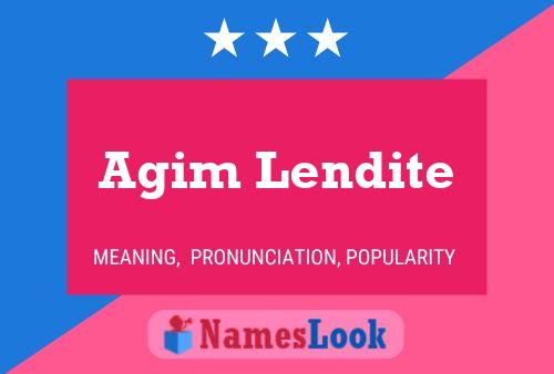 Agim Lendite Name Poster