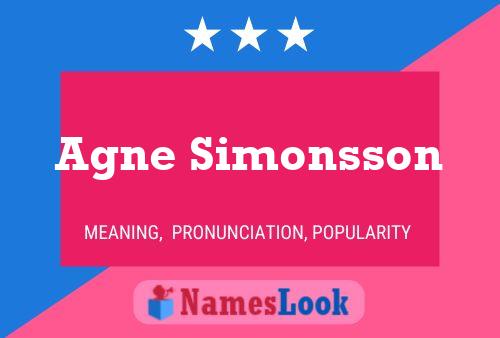 Agne Simonsson Name Poster