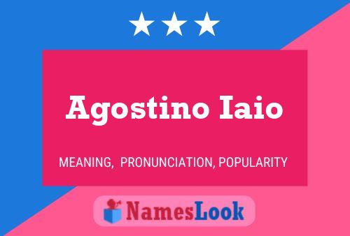 Agostino Iaio Name Poster