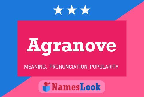 Agranove Name Poster