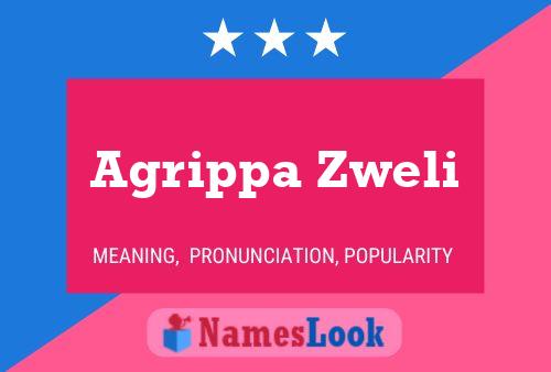 Agrippa Zweli Name Poster