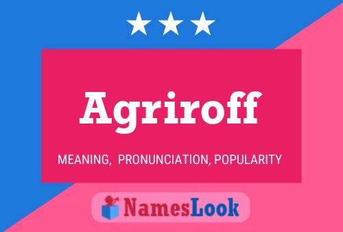 Agriroff Name Poster