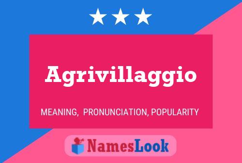 Agrivillaggio Name Poster