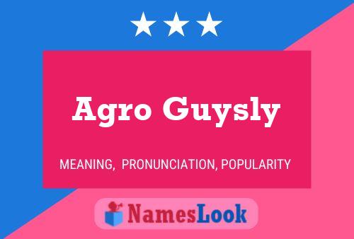 Agro Guysly Name Poster