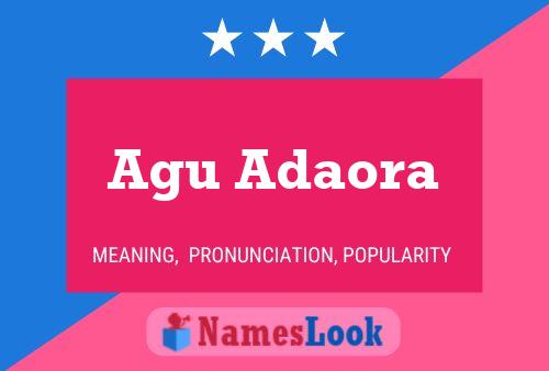 Agu Adaora Name Poster