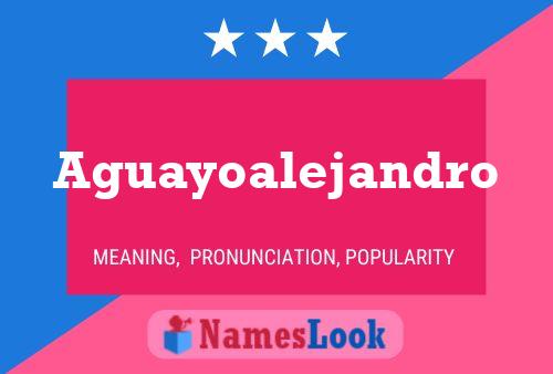 Aguayoalejandro Name Poster