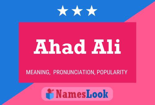 Ahad Ali Name Poster