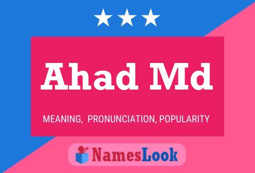 Ahad Md Name Poster