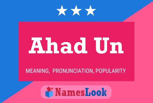 Ahad Un Name Poster