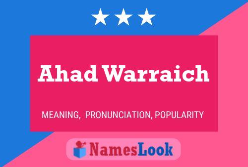 Ahad Warraich Name Poster