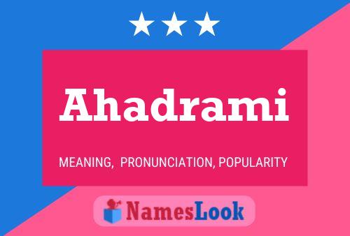 Ahadrami Name Poster