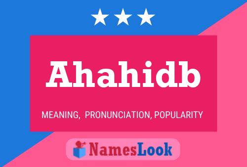 Ahahidb Name Poster