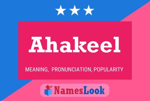 Ahakeel Name Poster