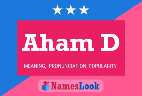 Aham D Name Poster