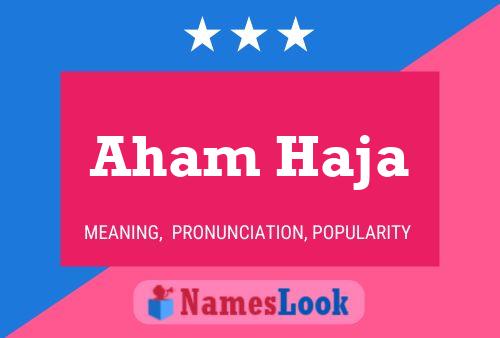 Aham Haja Name Poster