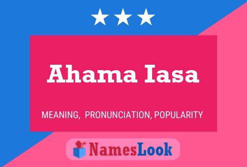 Ahama Iasa Name Poster