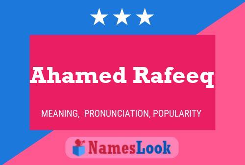 Ahamed Rafeeq Name Poster