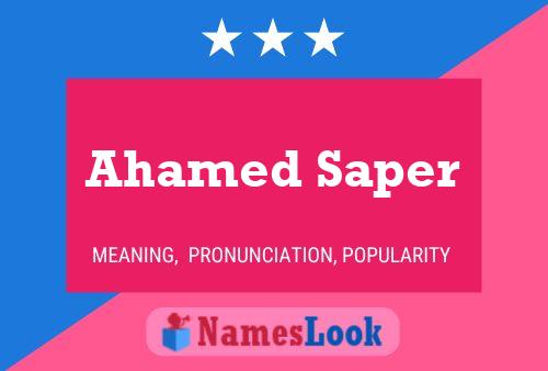 Ahamed Saper Name Poster